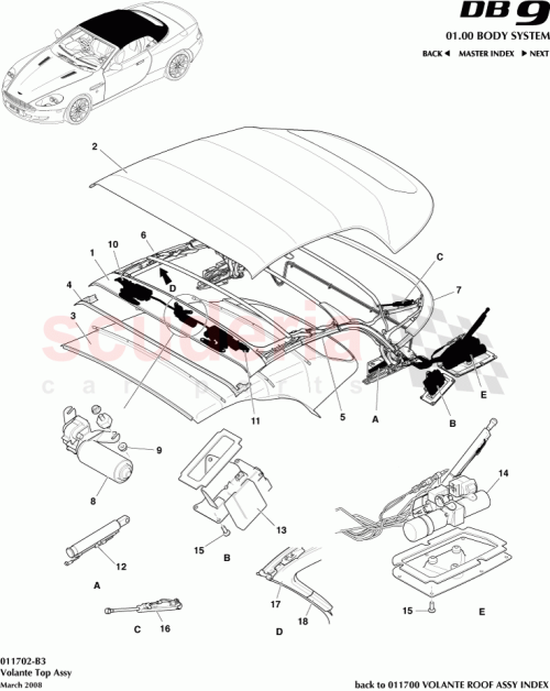 Part Diagram for Aston Martin 4G43-68326-AA