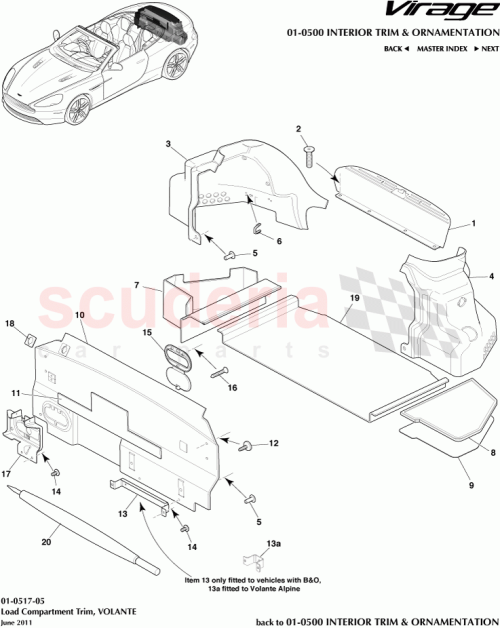 Part Diagram for Aston Martin 4G43-L43660-AE