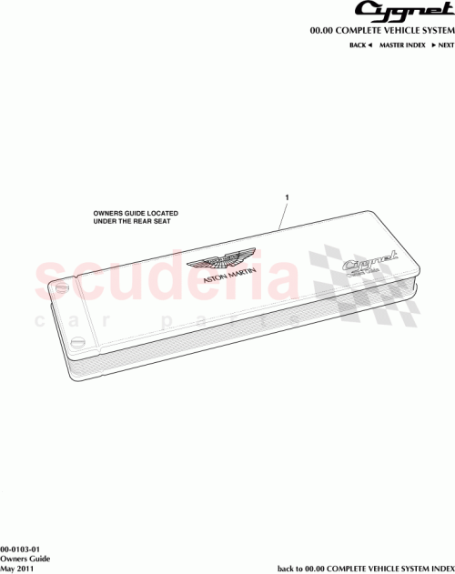 Part Diagram for Aston Martin 705882-PK
