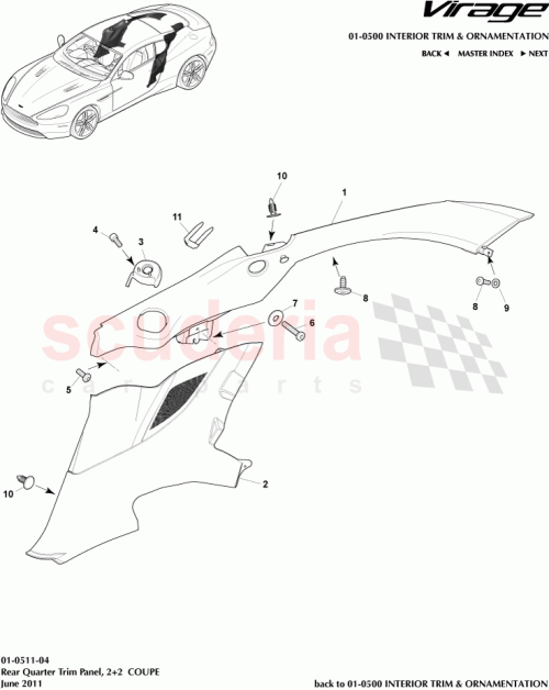 Part Diagram for Aston Martin 4G4331012AFW