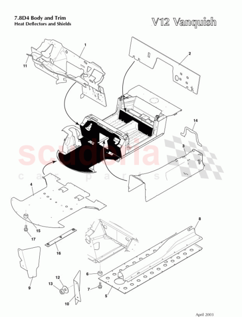 Part Diagram for Aston Martin 699527