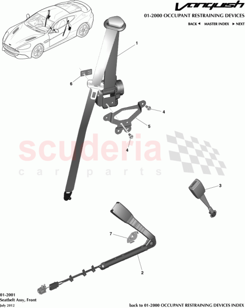 Part Diagram for Aston Martin CD33-611B69-ACW