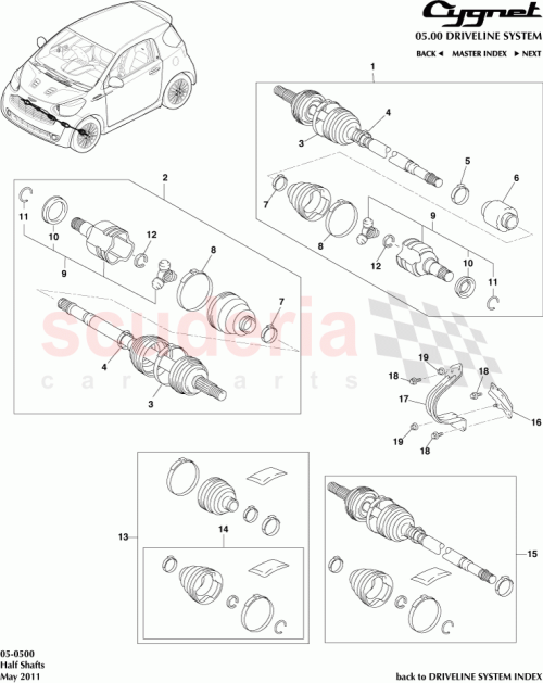 Part Diagram for Aston Martin 43474-74020