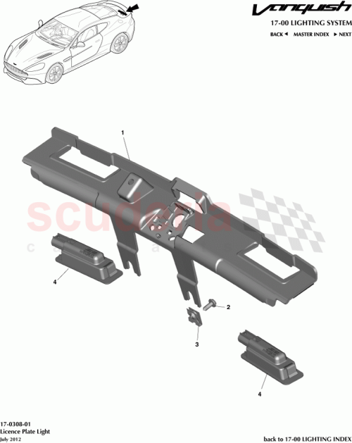 Part Diagram for Aston Martin CD33-N43400-BB