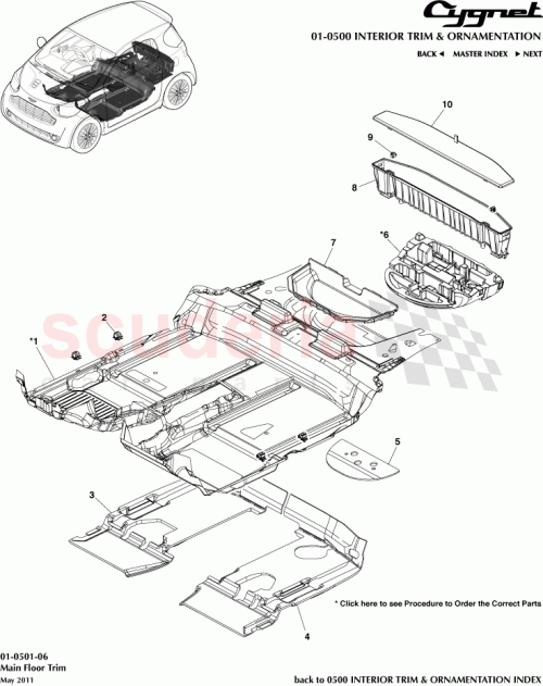 Part Diagram for Aston Martin 78950-74010