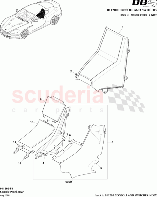 Part Diagram for Aston Martin 9D33-047A44-ABW