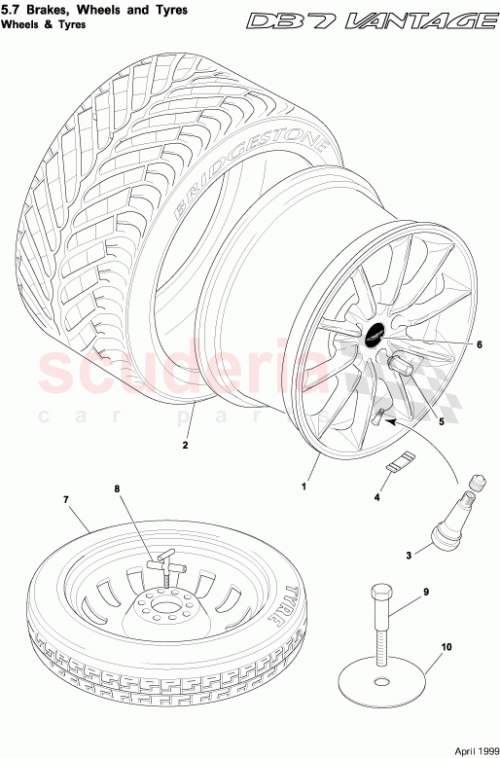 Part Diagram for Aston Martin 36124143AB