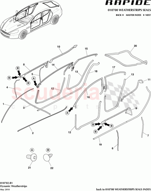 Part Diagram for Aston Martin ED43-F20709-FA