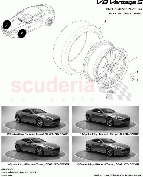 Part Diagram for Aston Martin BG33-1007-TA