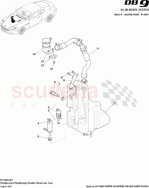 Part Diagram for Aston Martin 4G43-37-10236