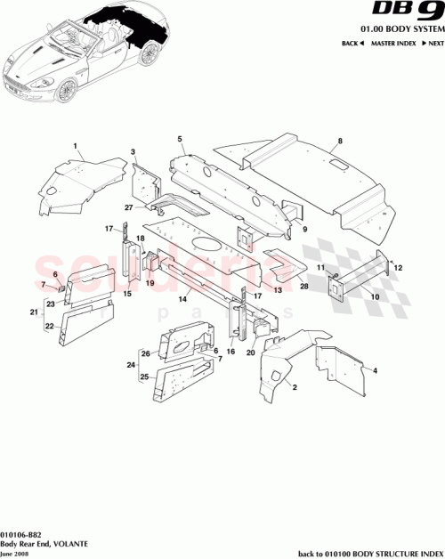 Part Diagram for Aston Martin 9G43-L40334-GE