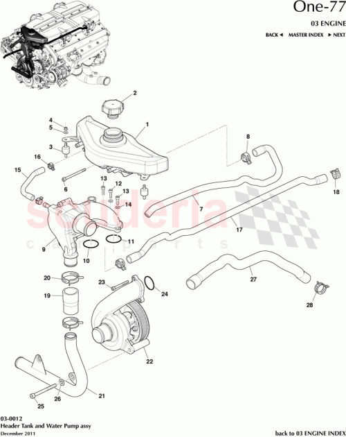 Part Diagram for Aston Martin AY93-8A513-AA