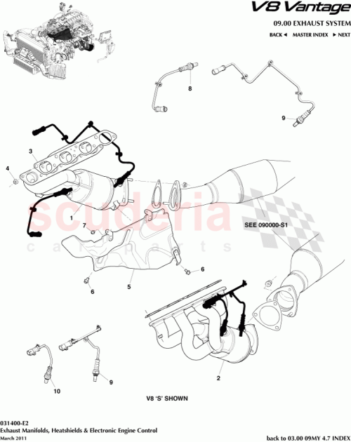 Part Diagram for Aston Martin BG33-9F472-AB
