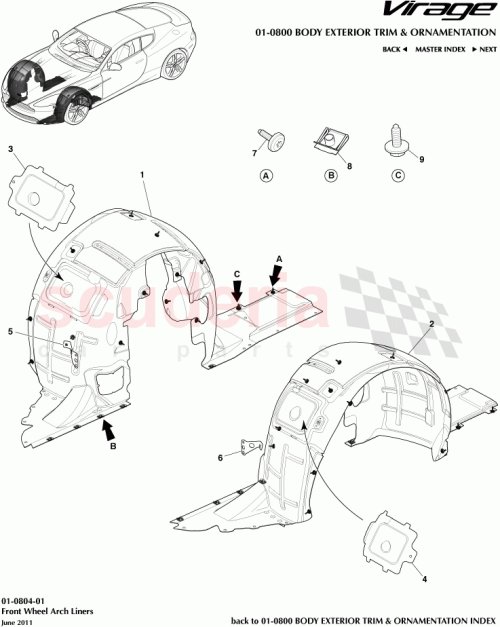 Part Diagram for Aston Martin CG43-166562-AC
