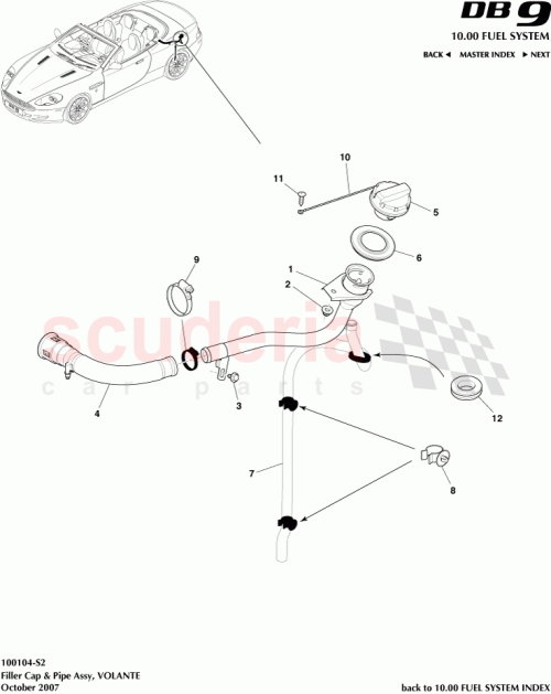 Part Diagram for Aston Martin 4G43-9032-BD