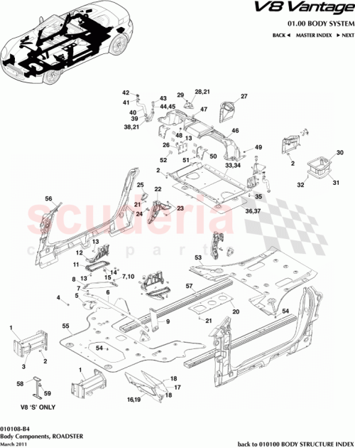 Part Diagram for Aston Martin 6G33N17K903AF