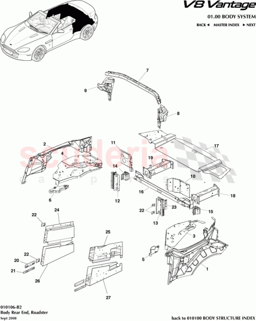 Part Diagram for Aston Martin 6G33L416W20AF