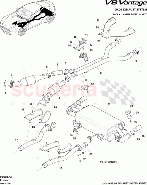 Part Diagram for Aston Martin 6G33-5E211-DC