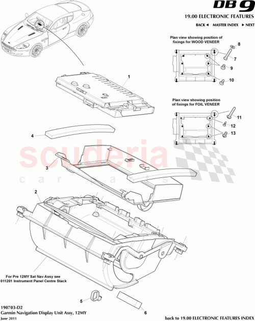 Part Diagram for Aston Martin 4G43-80899-AA