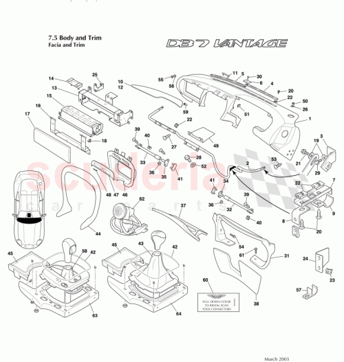 Part Diagram for Aston Martin 87-121423-AA