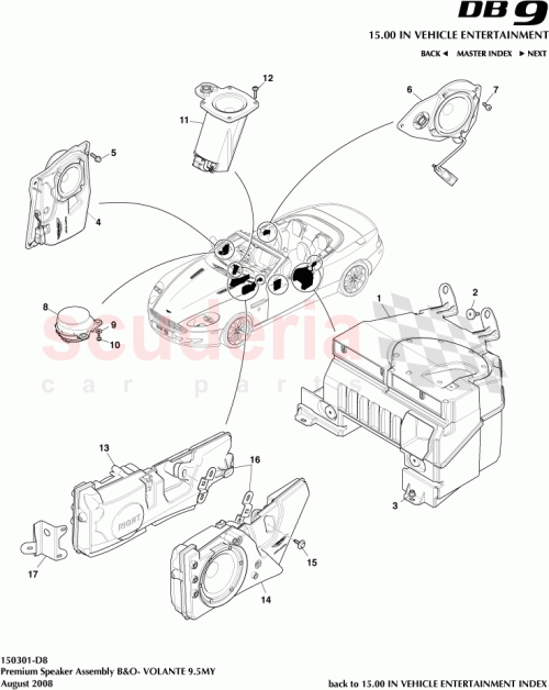 Part Diagram for Aston Martin 9D33-46684-BA
