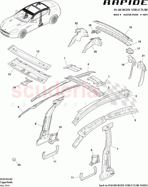 Part Diagram for Aston Martin AD43-C17727-AB