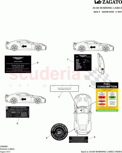 Part Diagram for Aston Martin CY83-975411-CA