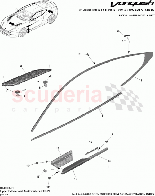 Part Diagram for Aston Martin CD33-280B83-BB