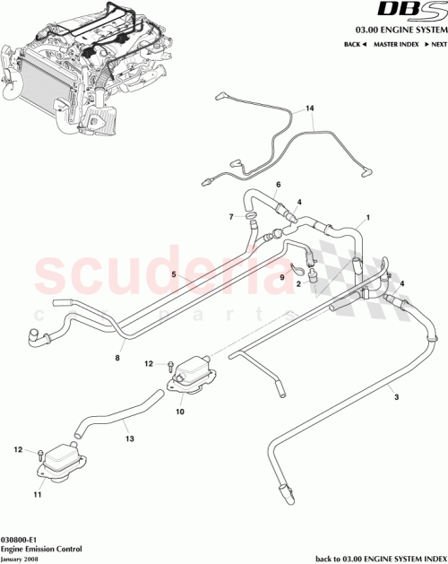 Part Diagram for Aston Martin 4G43-N02091-AB