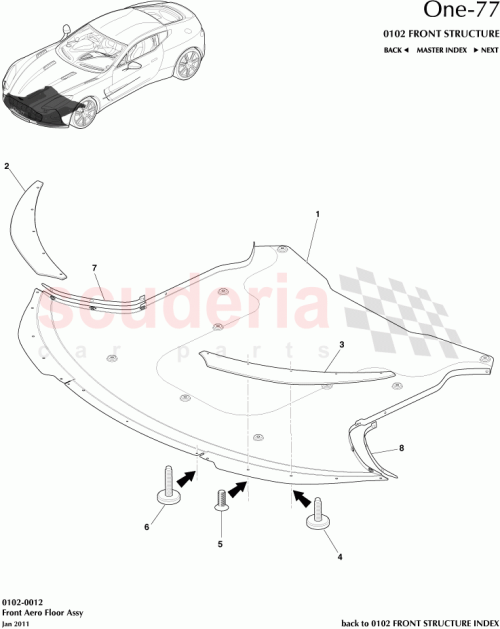 Part Diagram for Aston Martin 12023-04-1151-AB