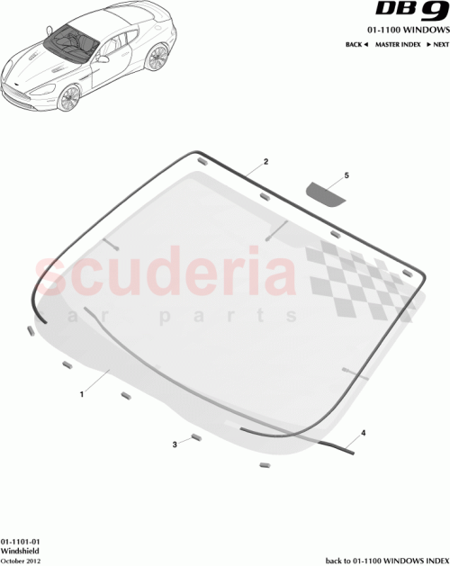 Part Diagram for Aston Martin EG43-76-11408