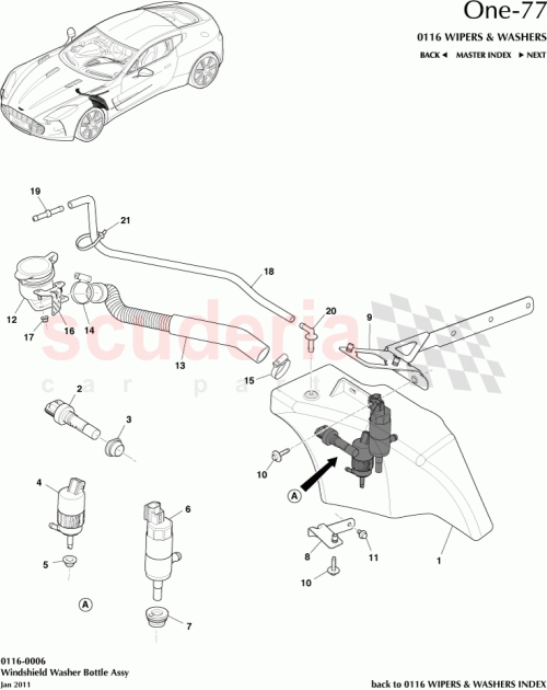 Part Diagram for Aston Martin AY93-9C118-AA