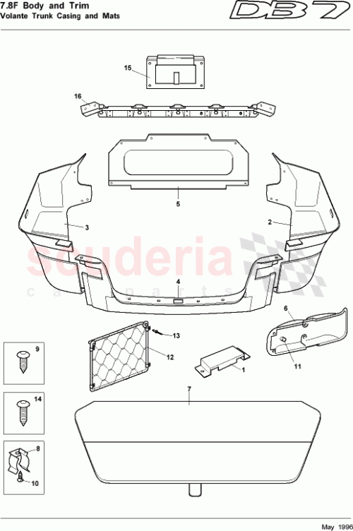 Part Diagram for Aston Martin 83111295AAW