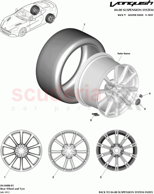 Part Diagram for Aston Martin AD43-9965G-BA
