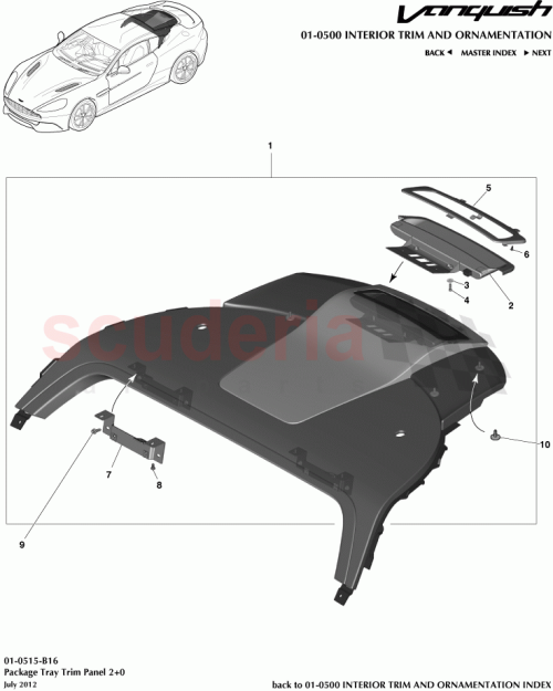 Part Diagram for Aston Martin CD33-46668-CFW