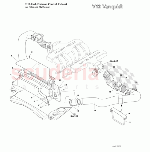 Part Diagram for Aston Martin 1R12-080741-AF