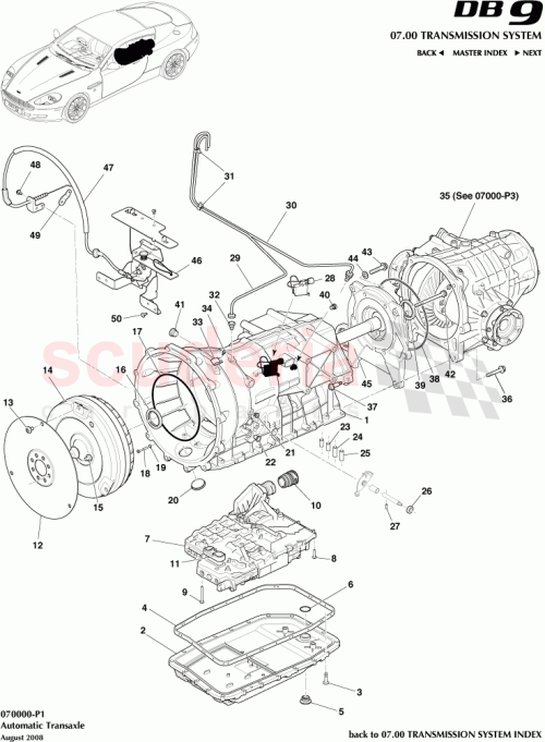 Part Diagram for Aston Martin 4G43-29401-AA