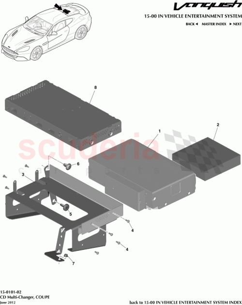 Part Diagram for Aston Martin DD33-19G292-AC
