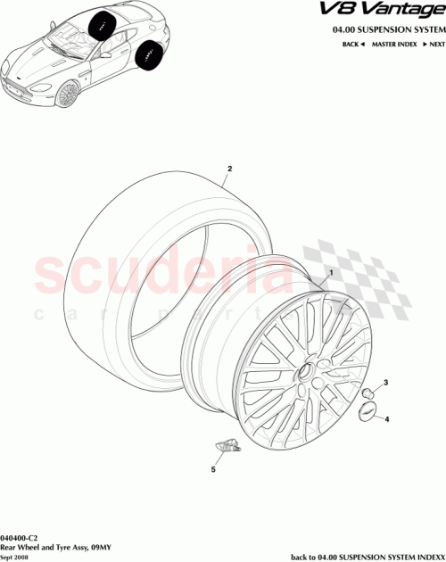 Part Diagram for Aston Martin 9G33-1007-KB