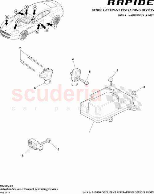 Part Diagram for Aston Martin AD43-37-10042