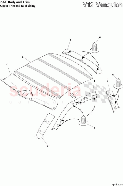 Part Diagram for Aston Martin 5R13-519B81-AAW