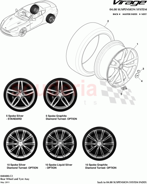 Part Diagram for Aston Martin CG43-9965G-BA