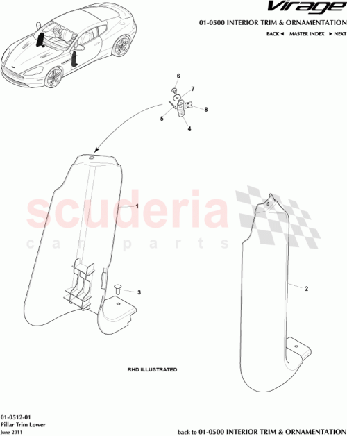Part Diagram for Aston Martin 8D3302349BBW