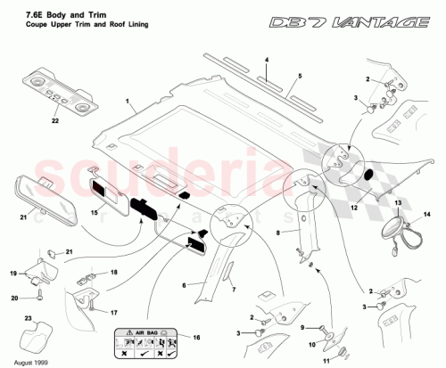 Part Diagram for Aston Martin 83-124929-AA