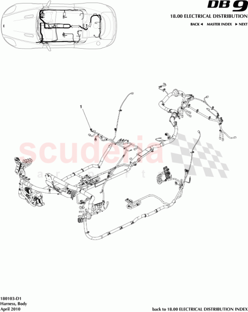 Part Diagram for Aston Martin BG43-14A005-AC