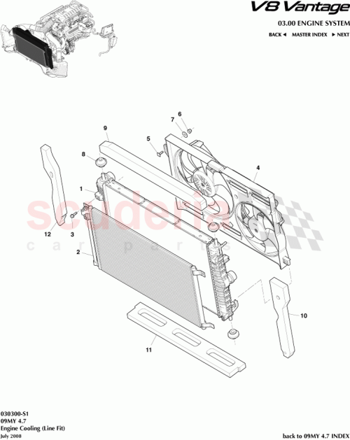 Part Diagram for Aston Martin 9G33-F8B170-AB