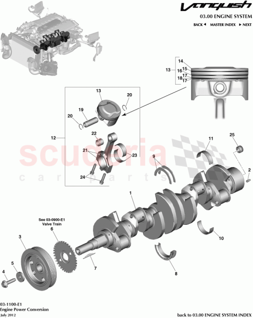 Part Diagram for Aston Martin CD33-6316-AA