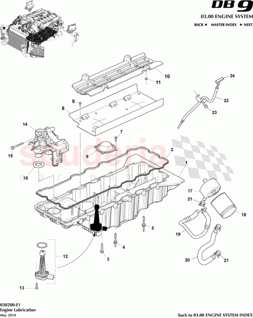 Part Diagram for Aston Martin 4G43-04-10972