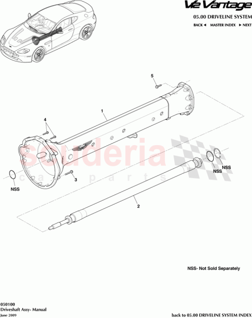 Part Diagram for Aston Martin AD23-4500-AB
