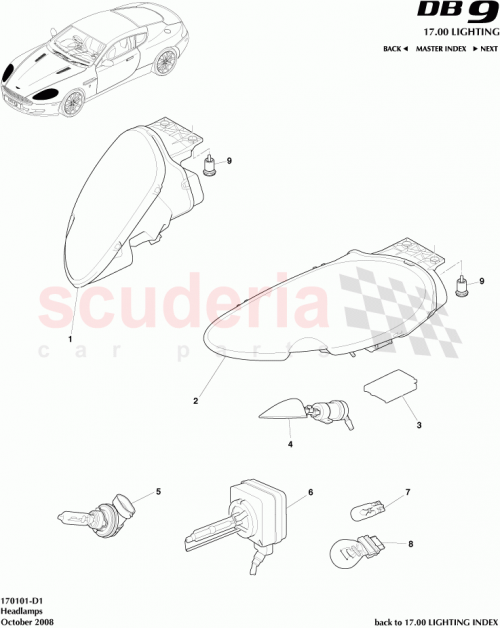 Part Diagram for Aston Martin 4G43-13C025-AB